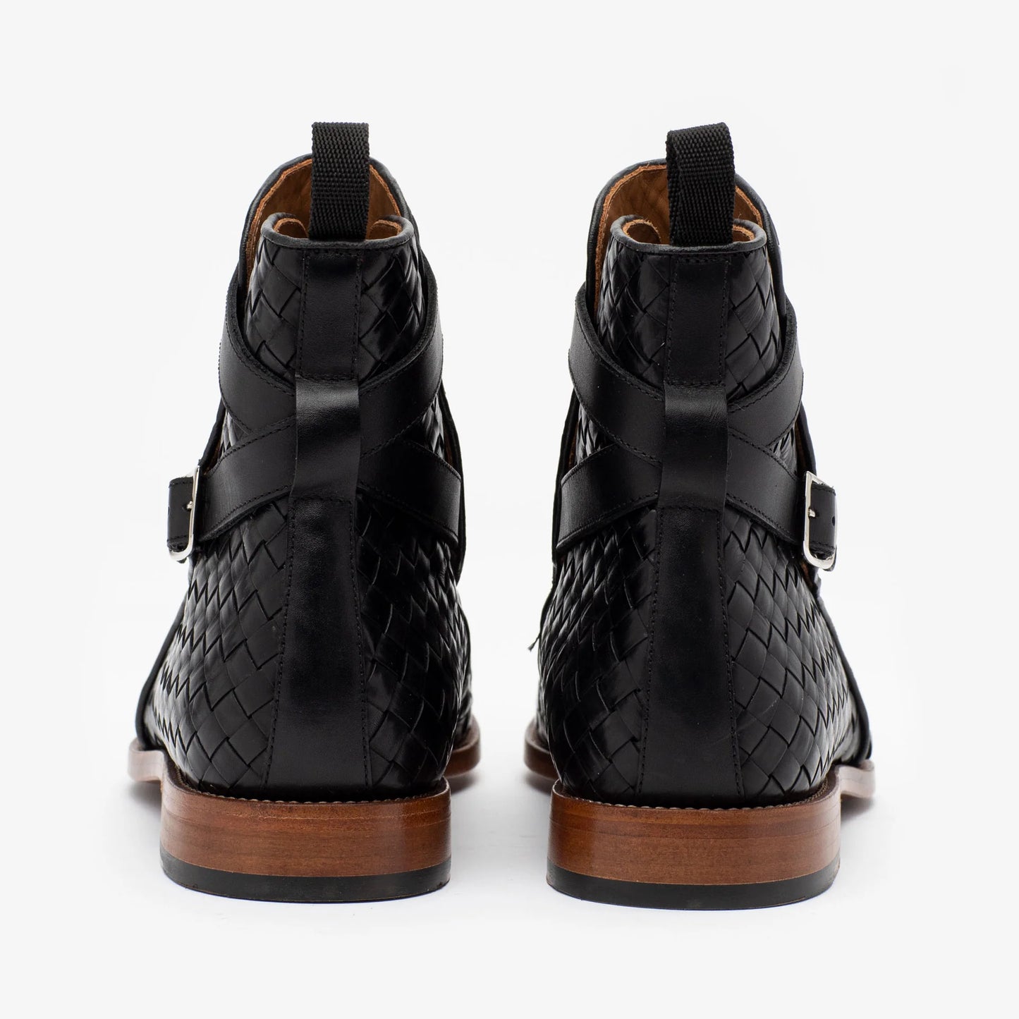 Samuel Black Leather Braided Jodhpuri Boot