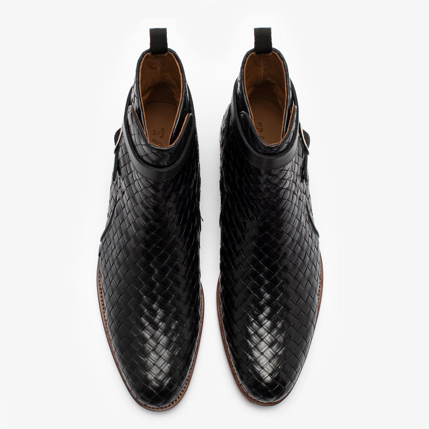 Samuel Black Leather Braided Jodhpuri Boot