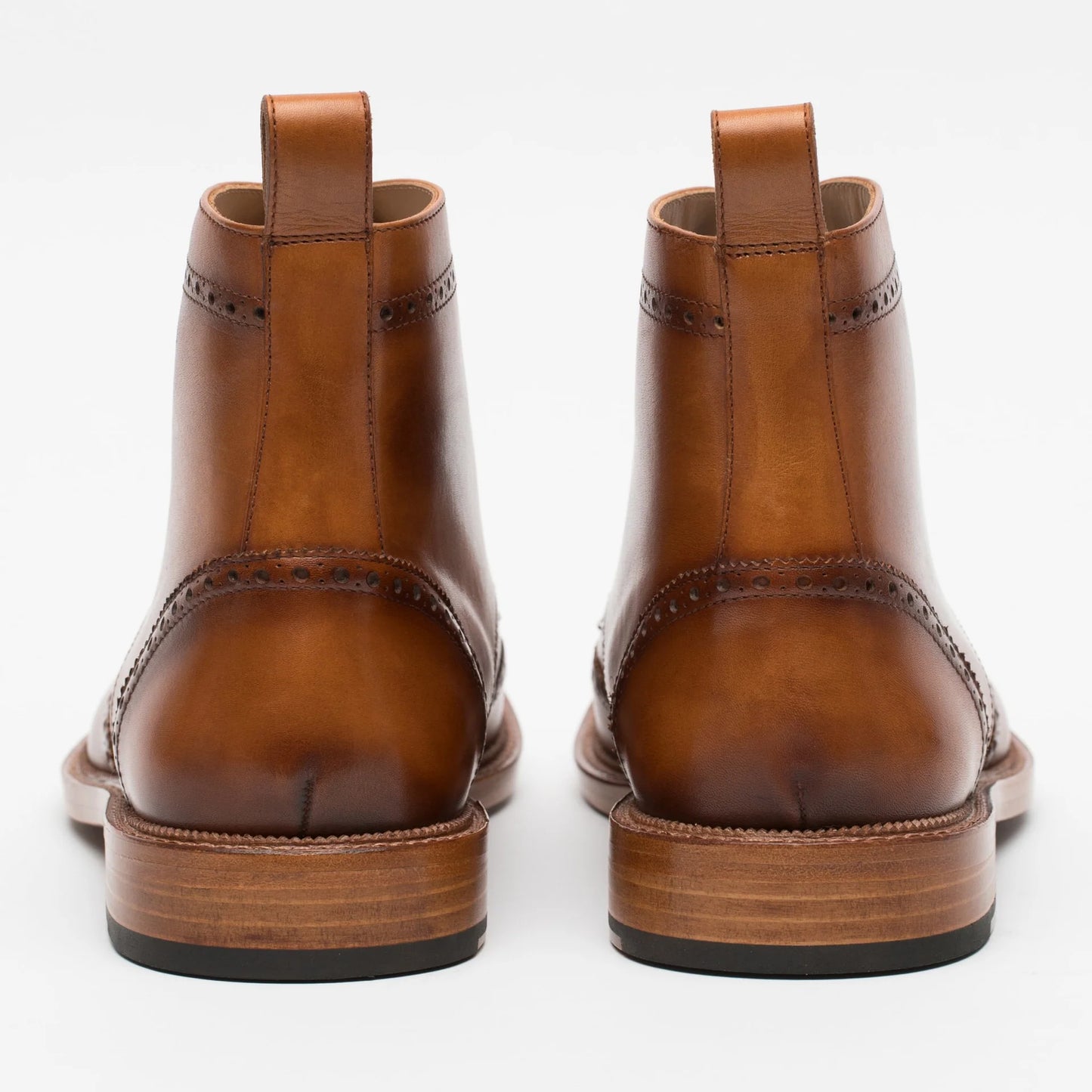 Robert Honey Tan Leather Military Lace Up Boot