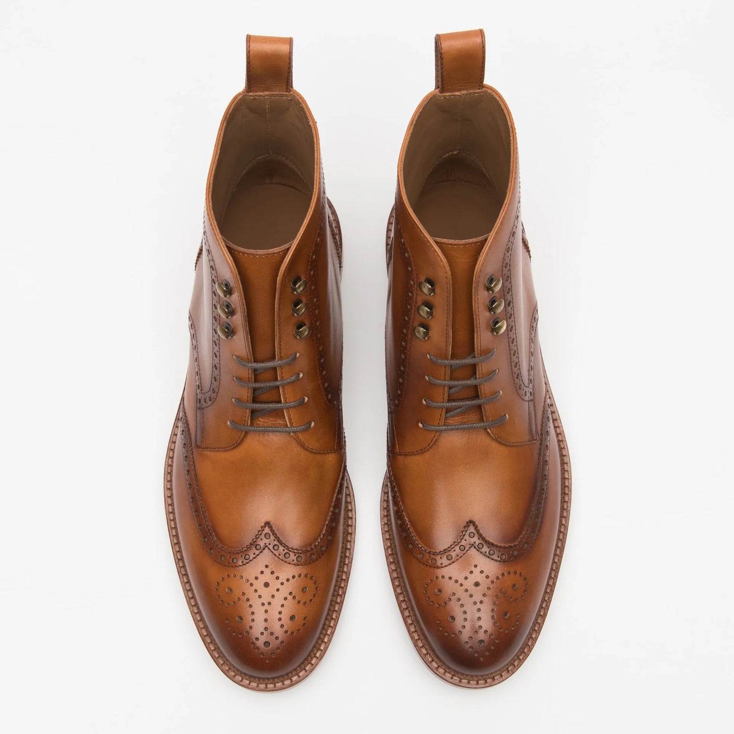 Robert Honey Tan Leather Military Lace Up Boot