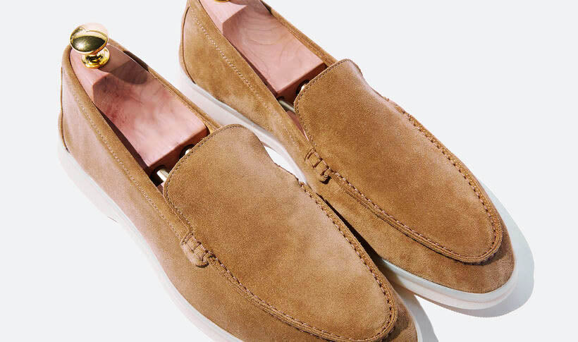 Cyrus Summer Beige Suede Loafer