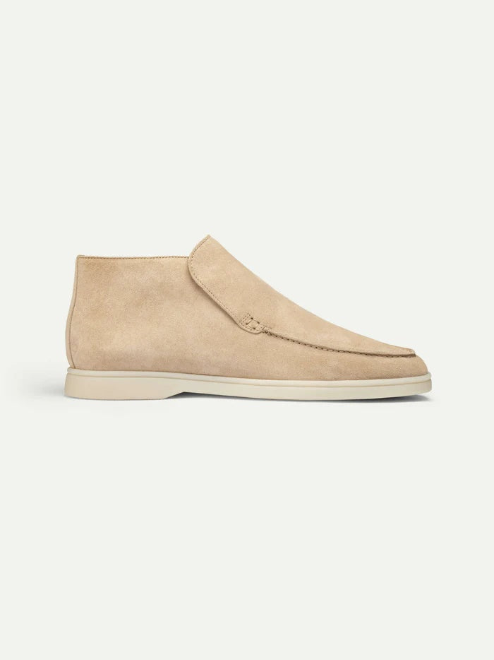 Noel Beige Suede Long Loafer