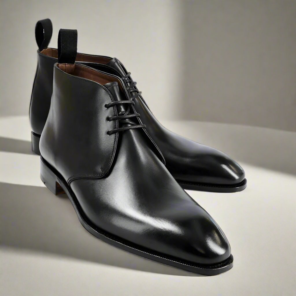 Black Leather Chukka Boot for Men Black Leather Chukka Boot for Men