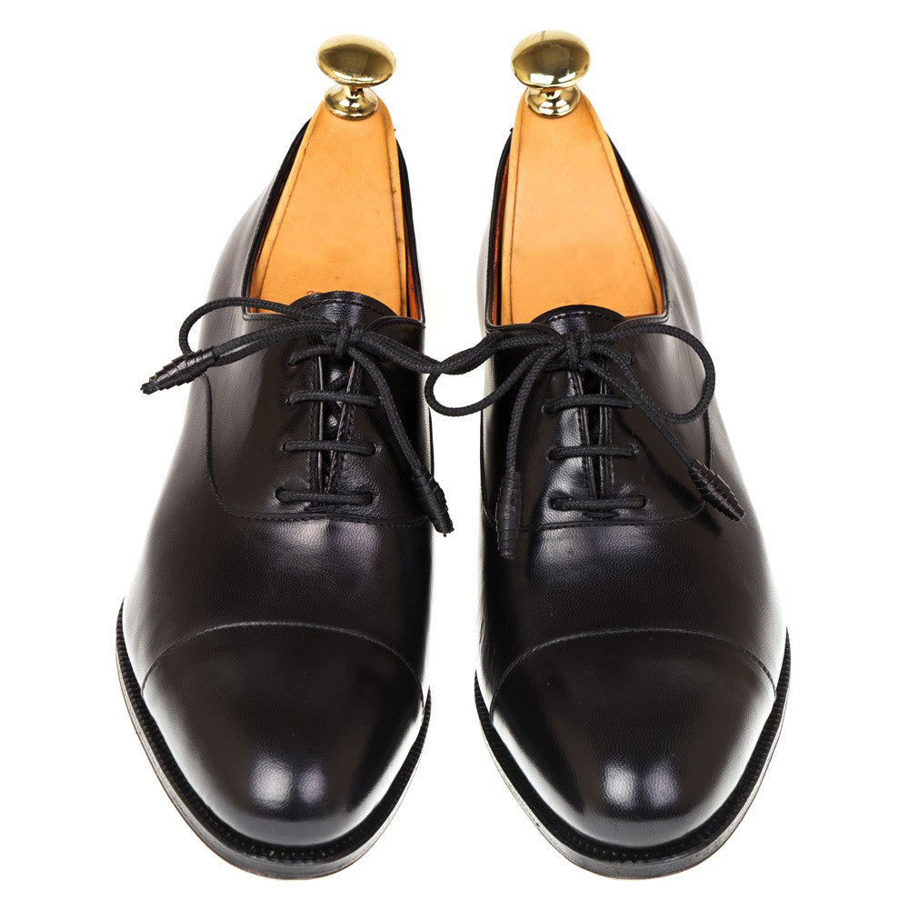 Agnes Black Toecap Oxford Heel for Women