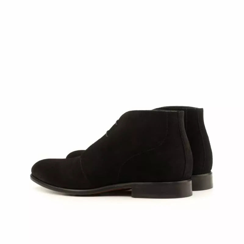 Barney Black Suede Leather Chukka