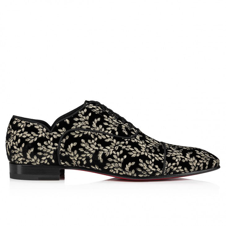 Marvin Gold Embroidery Lace-up