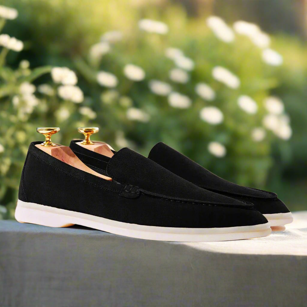 Cyrus Summer Black Suede Loafer - Main Image