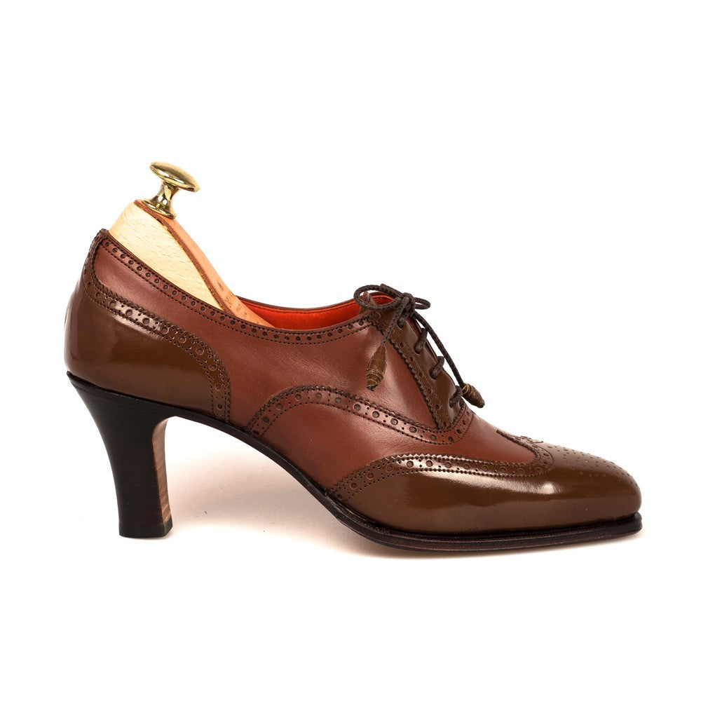 Alexandra Tan Brown Oxford Heel for Women