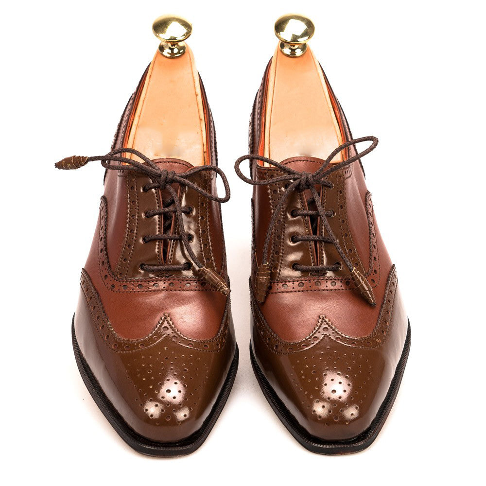 Alexandra Tan Brown Oxford Heel for Women
