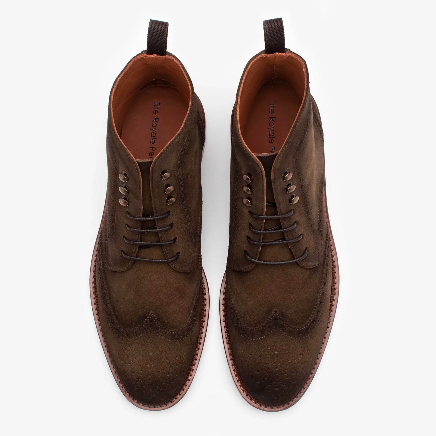 Robert Brown Suede Leather Military Lace Up Boot