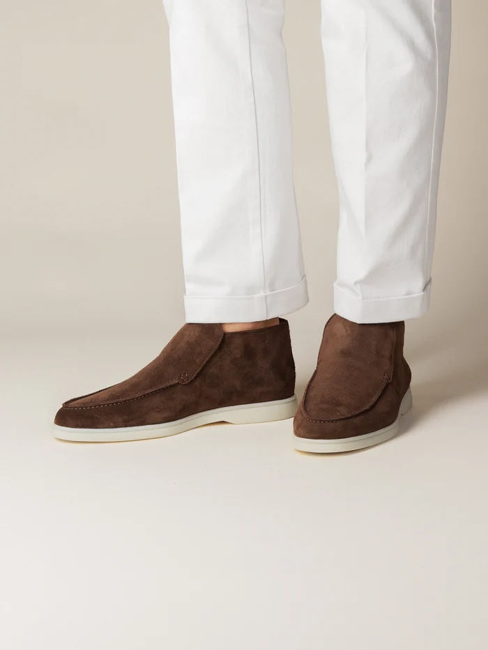 Noel Brown Suede Long Loafer
