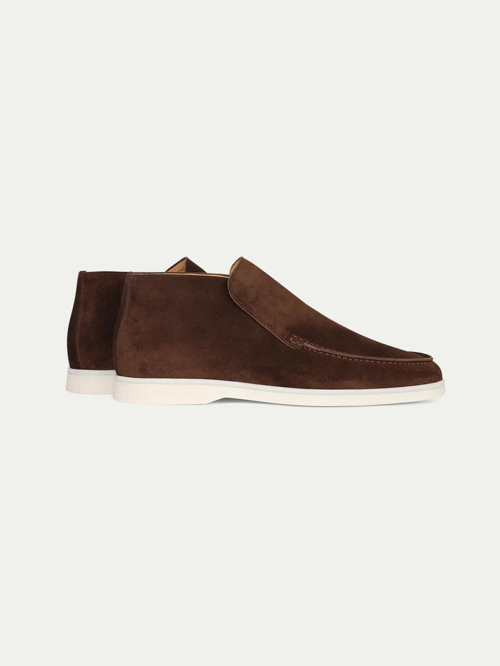 Noel Brown Suede Long Loafer