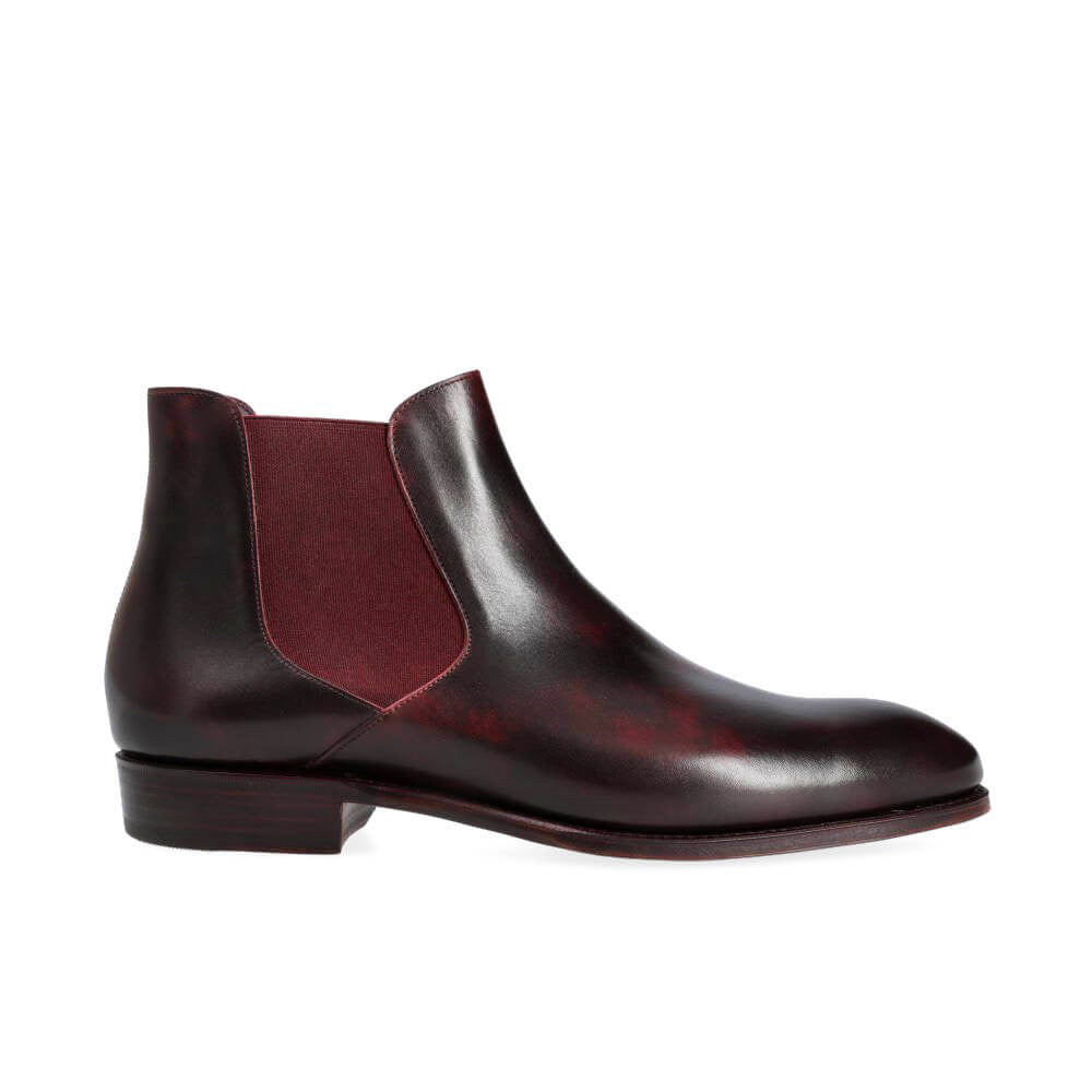 Benjamin Burgundy Patina Chelsea Boot