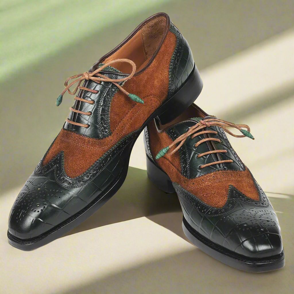 Brooke Croco Print Wingtip - Main Image