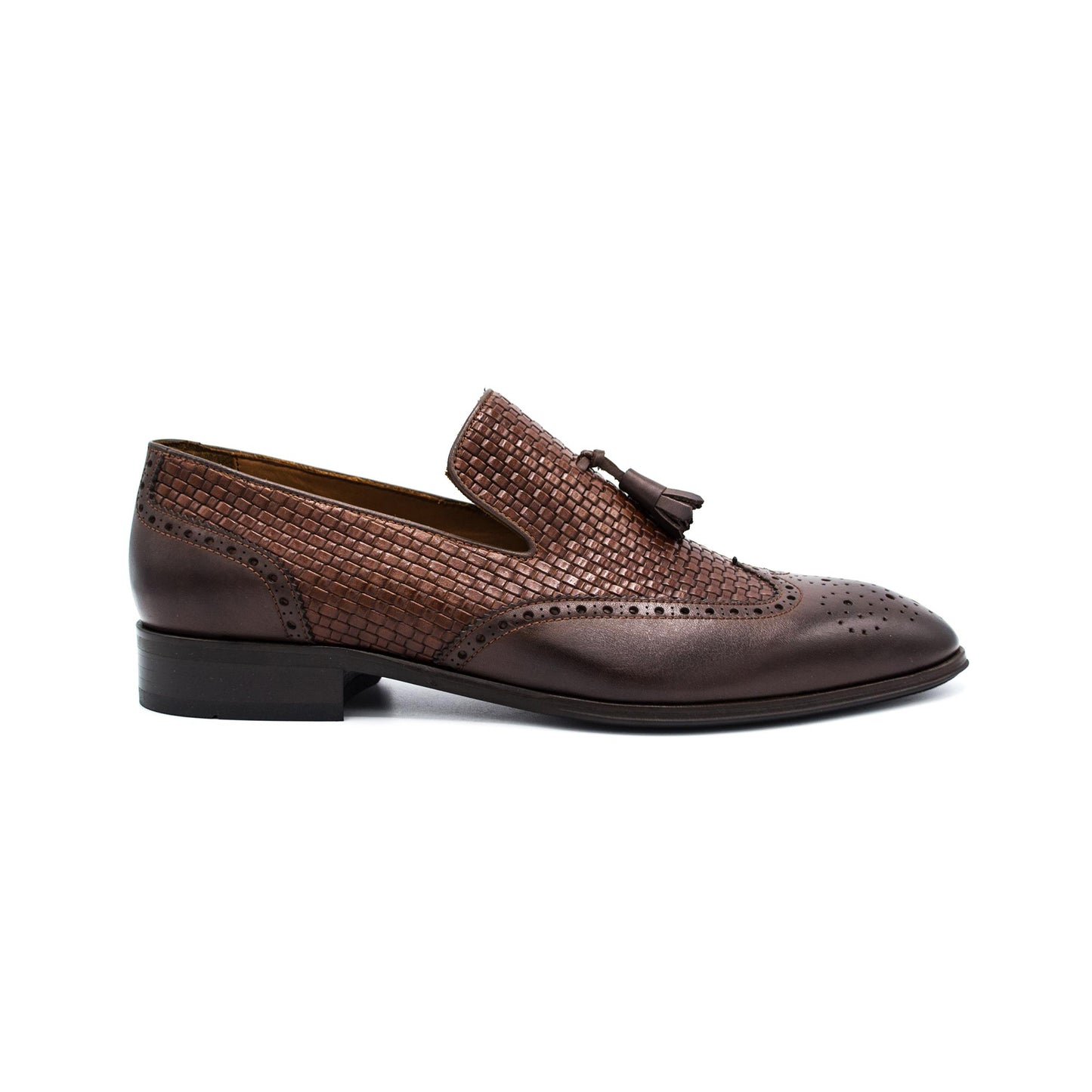 Theo Dark Brown Braided Loafer