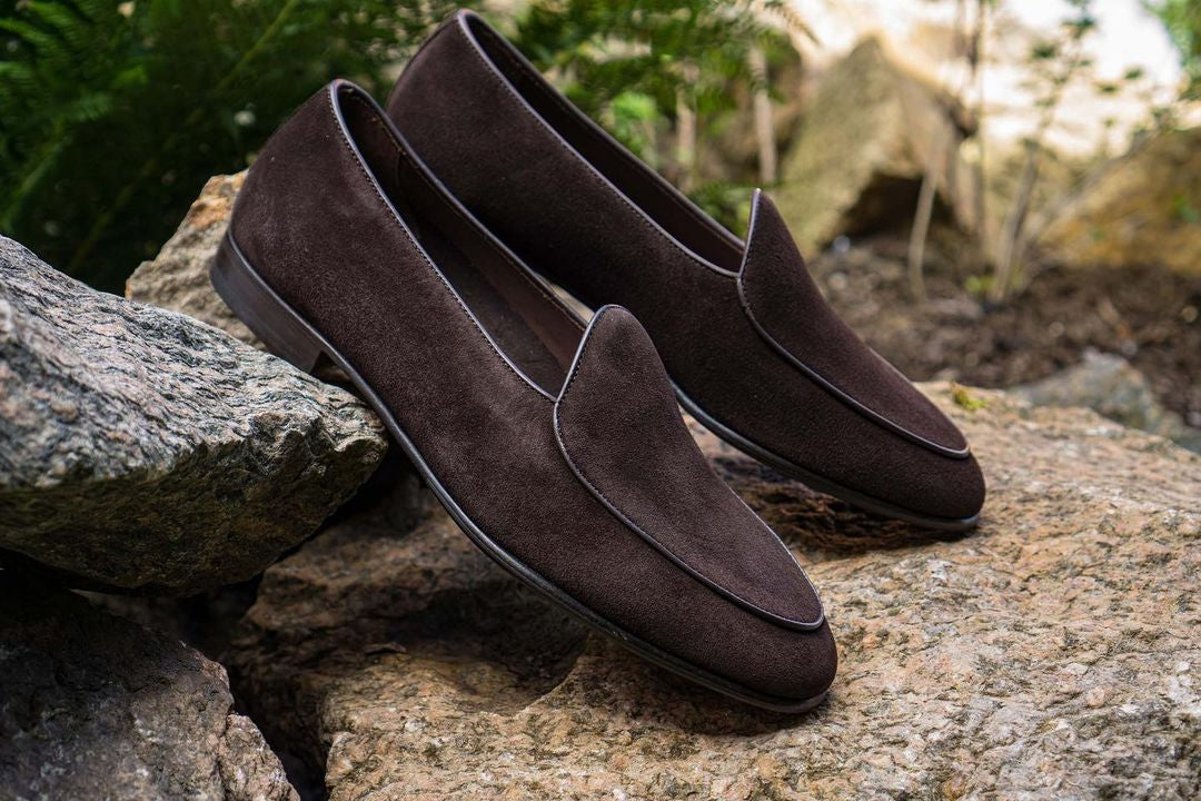 Anderson Dark Brown Suede Loafer