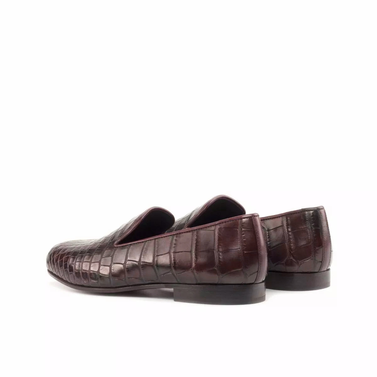 Joe Dark Brown Croco Print Slip-on Loafer