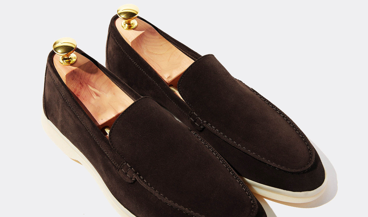 Cyrus Summer Dark Brown Suede Loafer