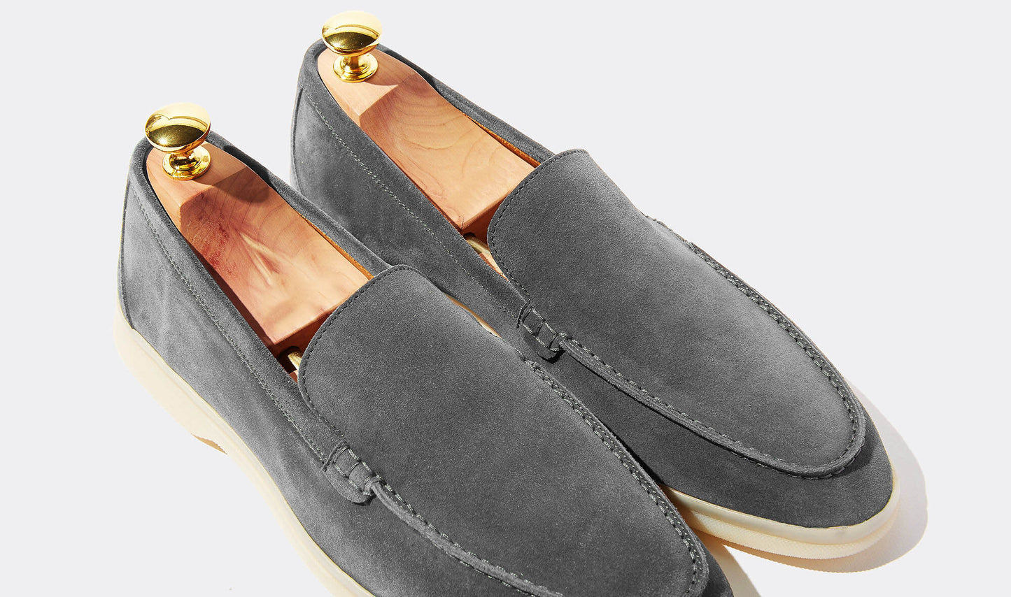 Cyrus Summer Grey Suede Loafer