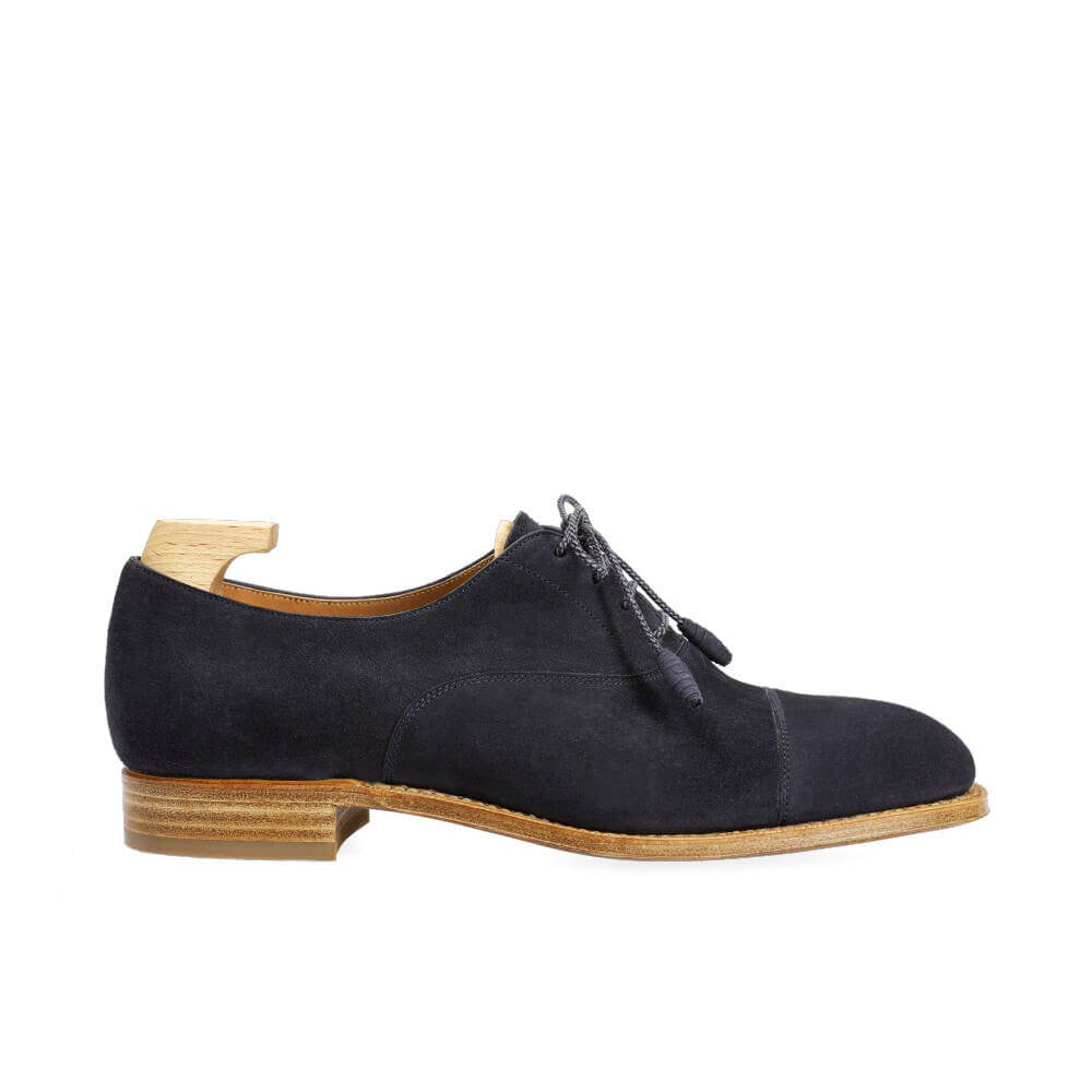 Edie Navy Blue Suede Oxford for Women