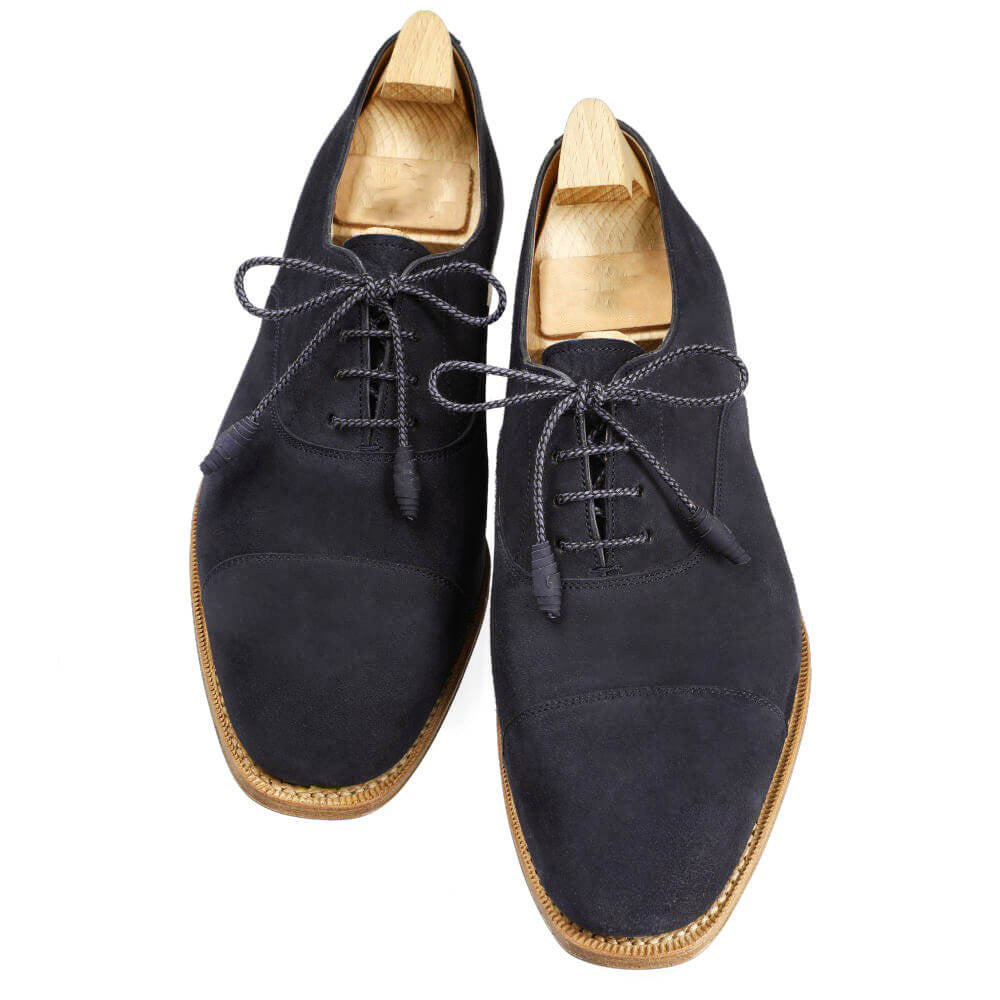 Edie Navy Blue Suede Oxford for Women