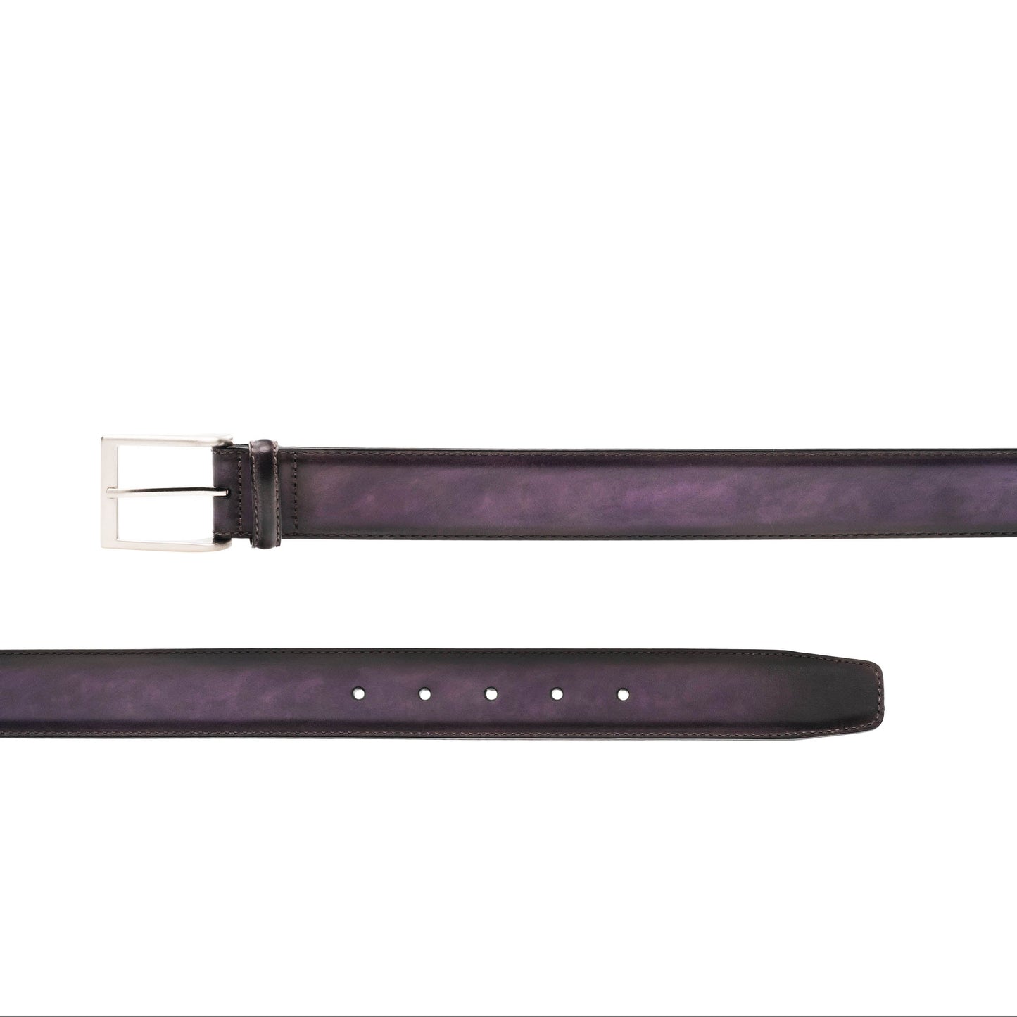 Purple Italian Leather Belt