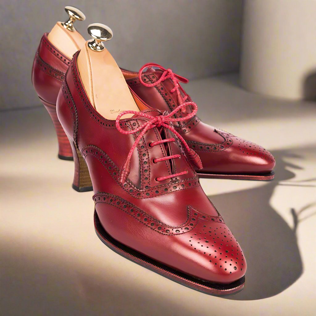 Alexandra Cherry Red Oxford Heel for Women