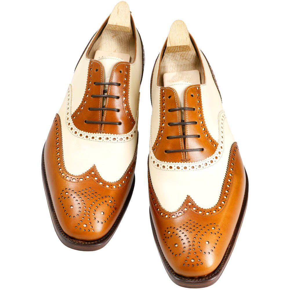 Noah Beige Suede & Tan Wingtip Oxford