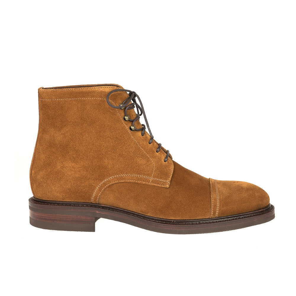Leo Tan Suede Lace Up Boot