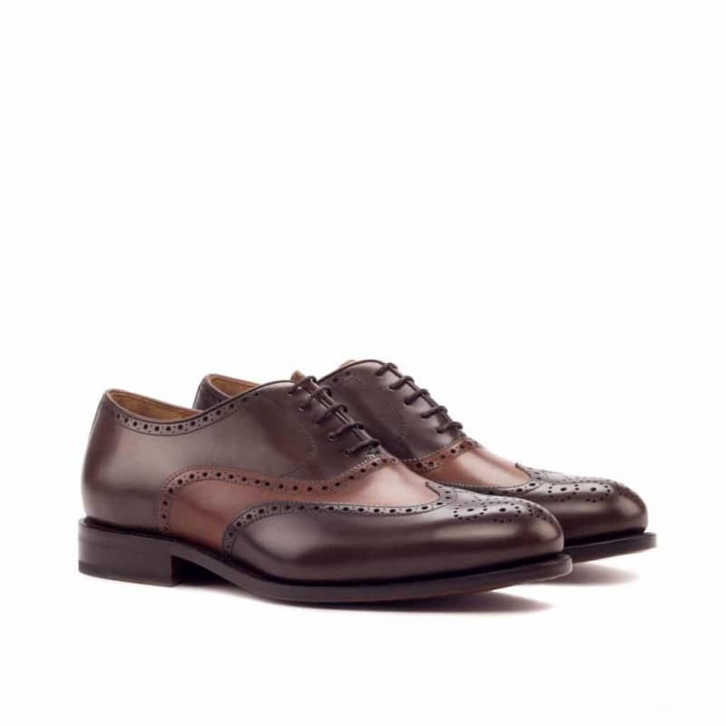 Toby Dark Brown & Tan Wingtip Oxford