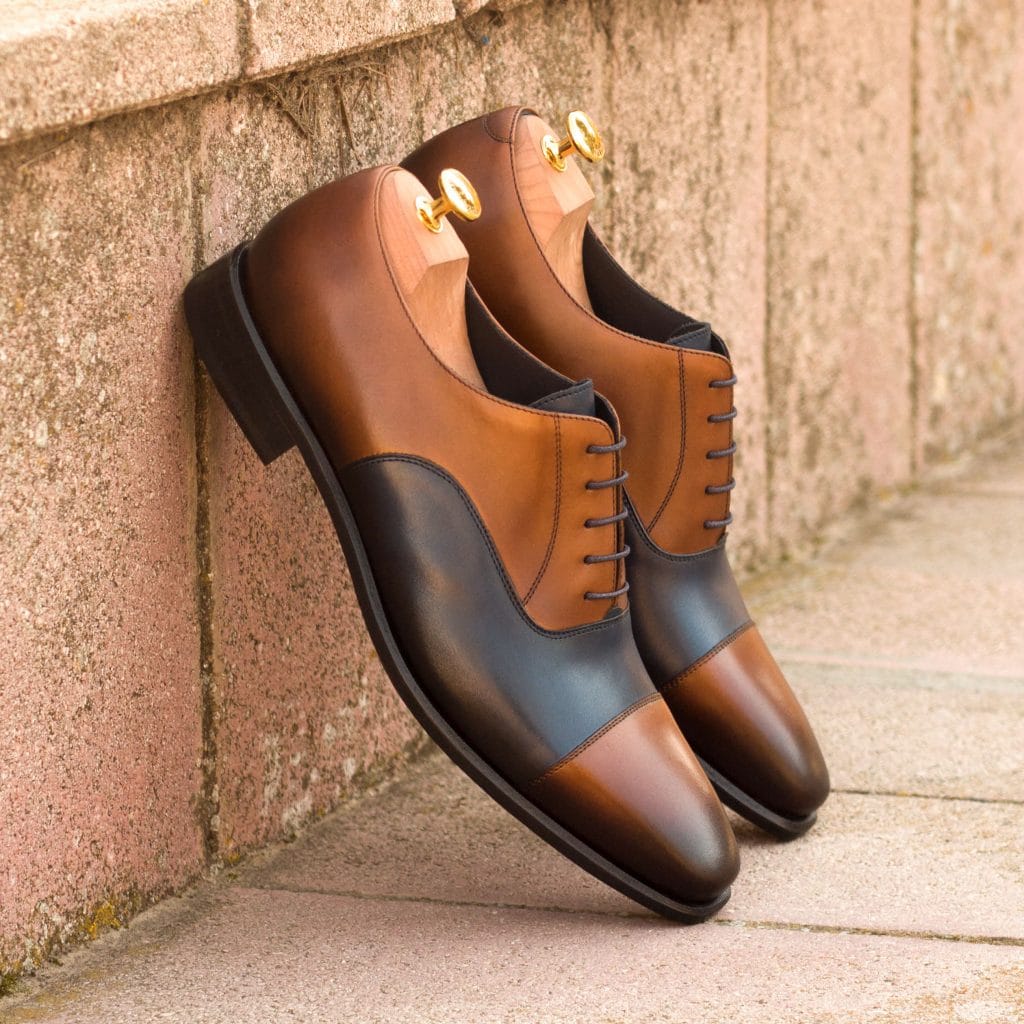 Noah Navy Blue Tan Oxford - Main Image