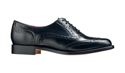 Black Calf Leather Oxford for Women