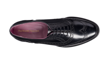 Black Calf Leather Oxford for Women