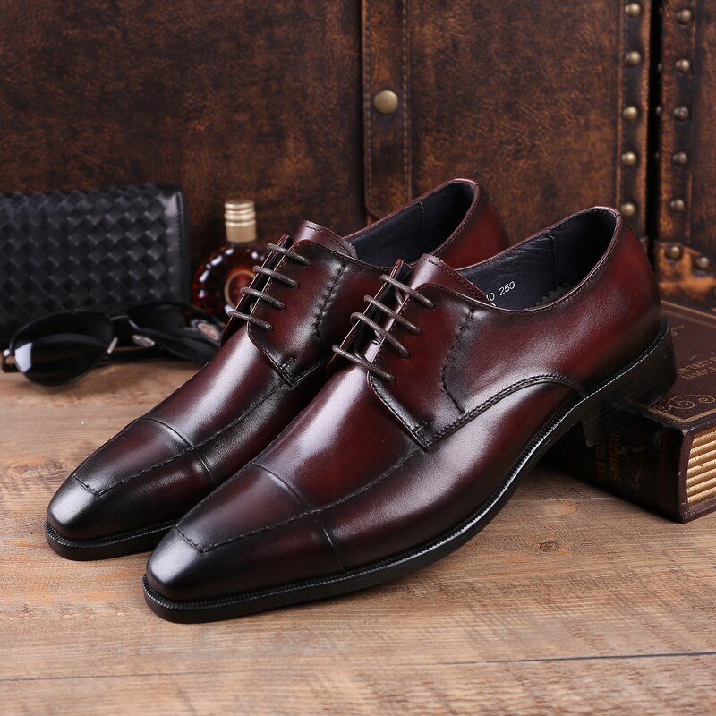 Maroon Formal Burgundy Formal Shoes Mens Burgundy Brown Leather