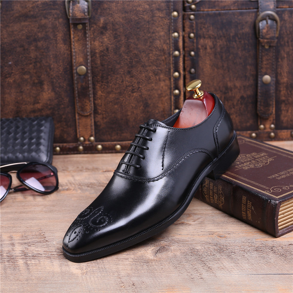 Lawrence Black Leather Oxford