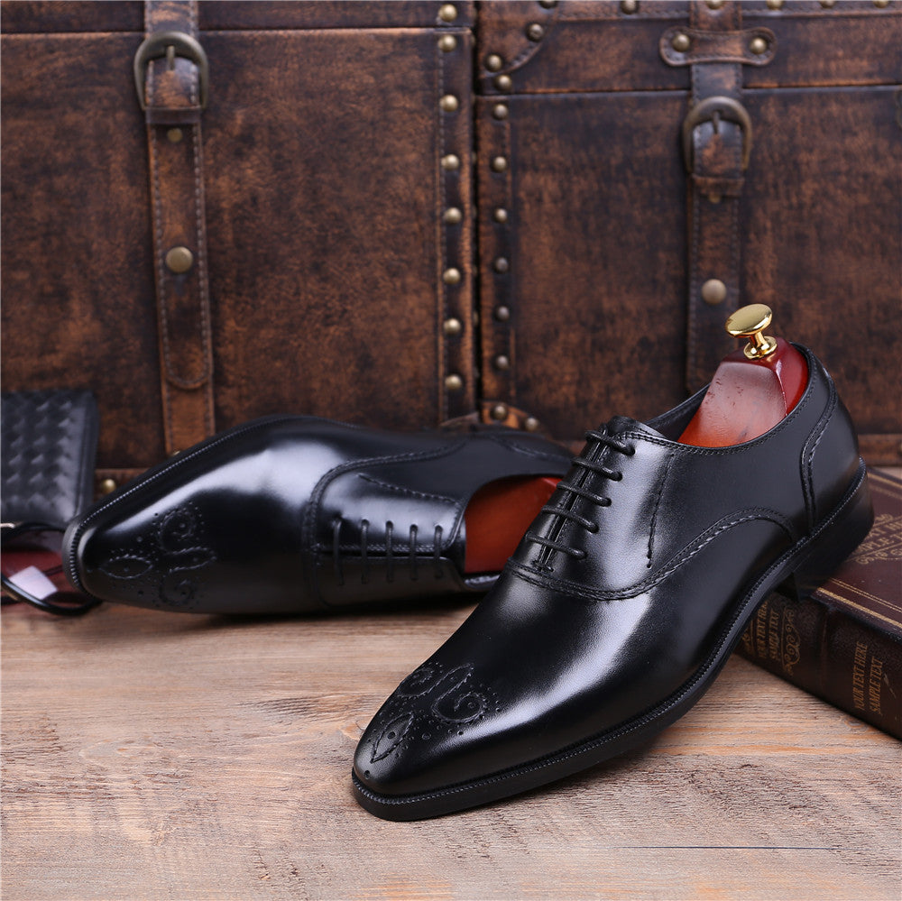 Lawrence Black Leather Oxford