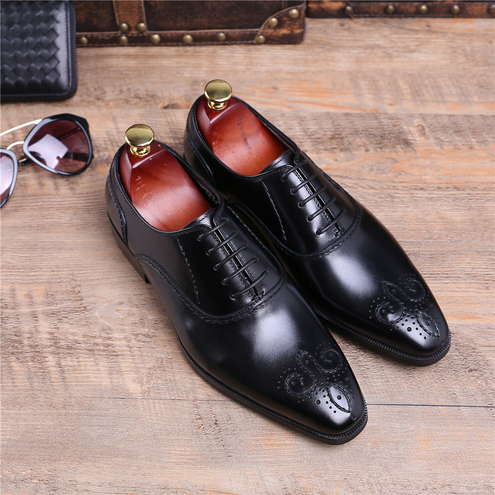 Lawrence Black Leather Oxford