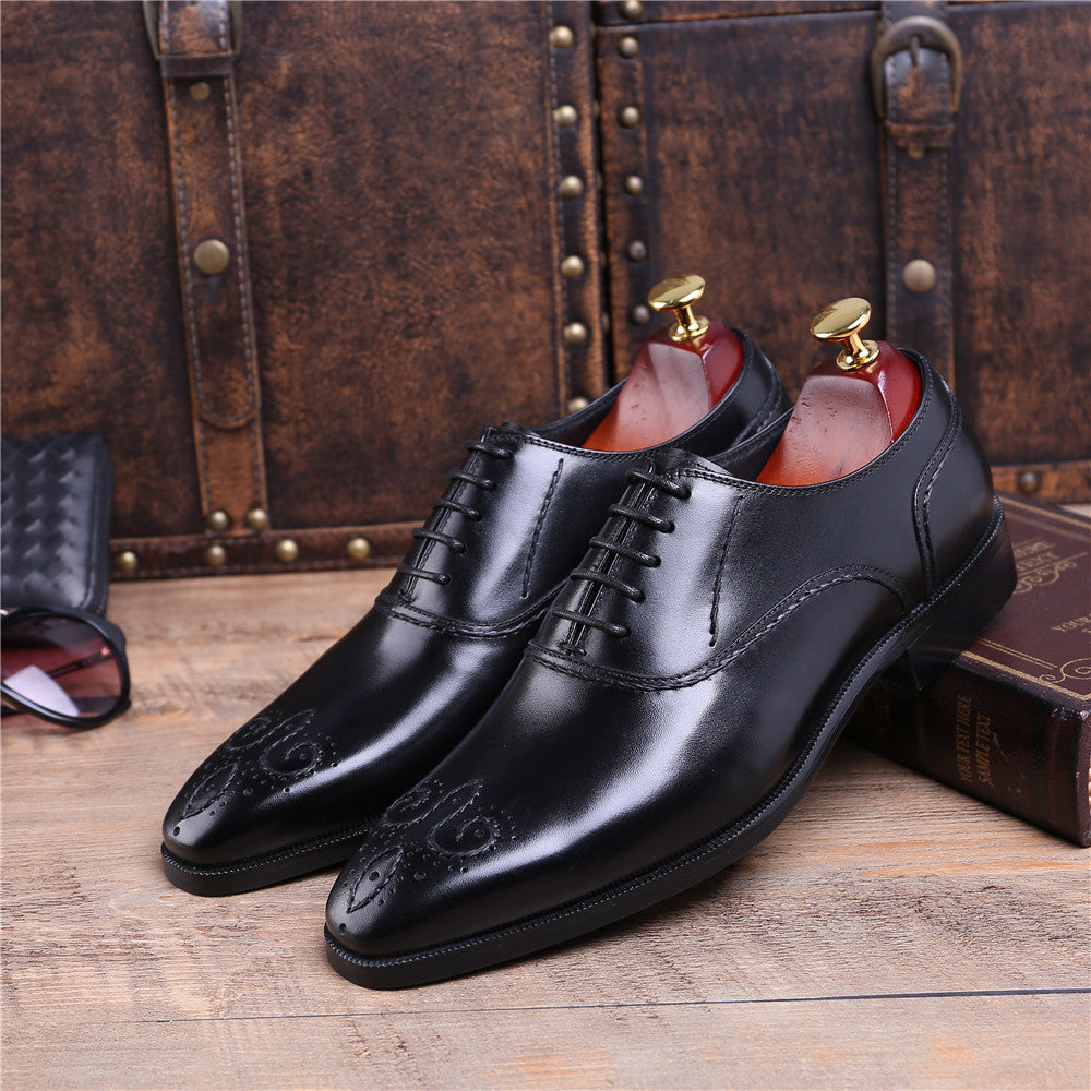 Lawrence Black Leather Oxford