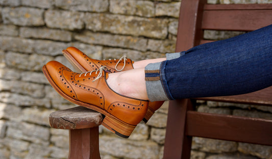 Sloane Tan Leather Oxford for Women
