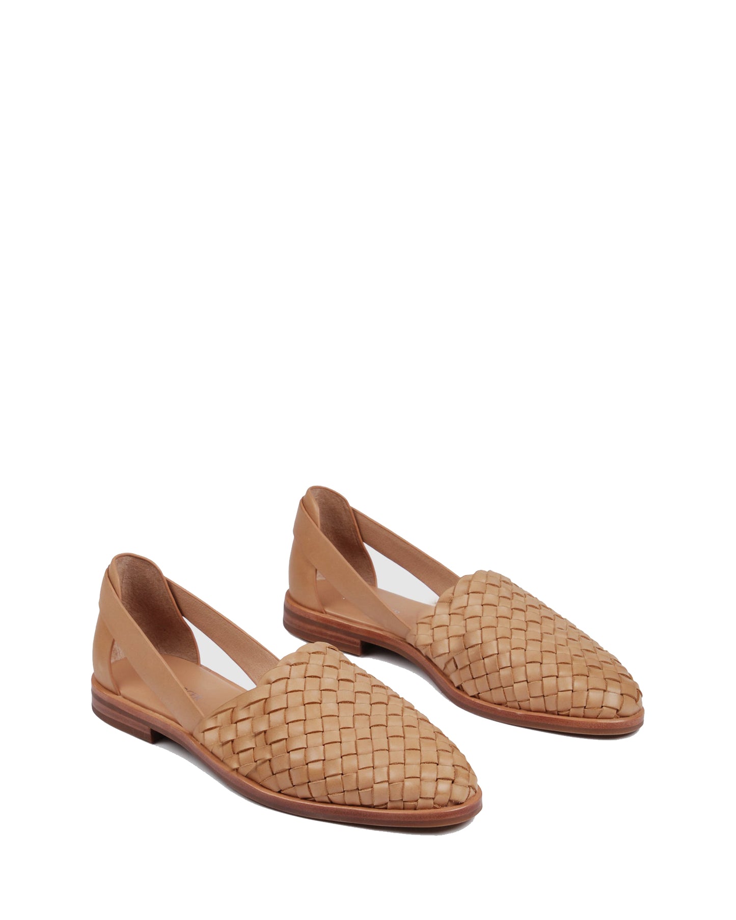 Zoe Beige Braided Flats for Women