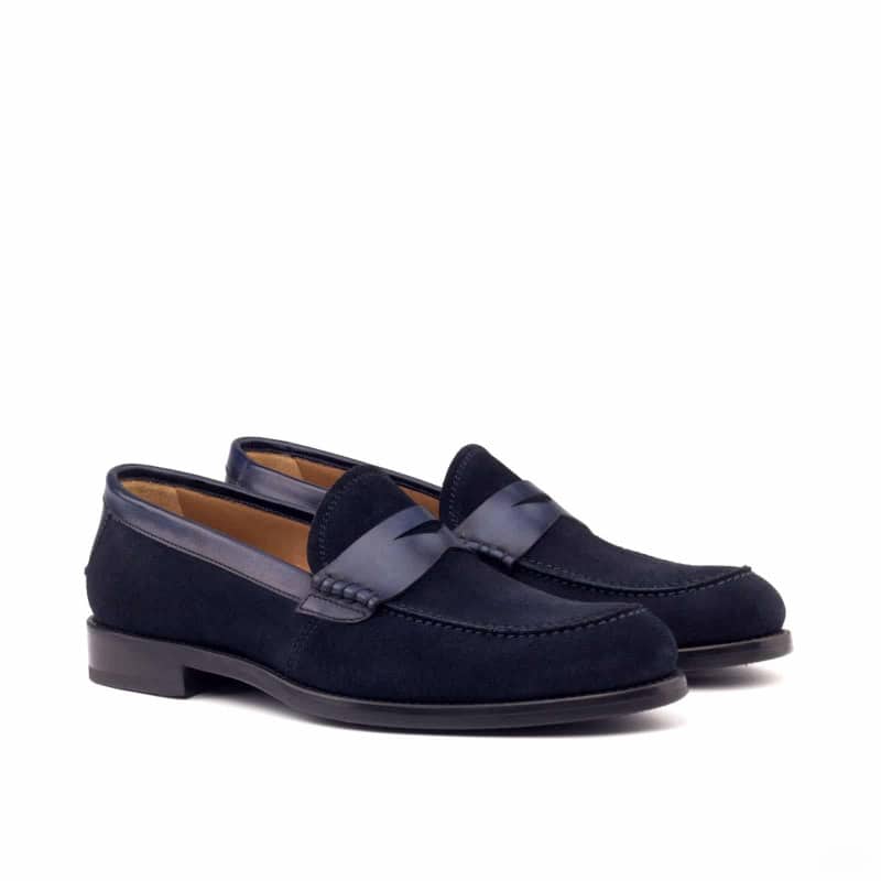 Out of the Blue Suede Leather Penny Loafer for Women