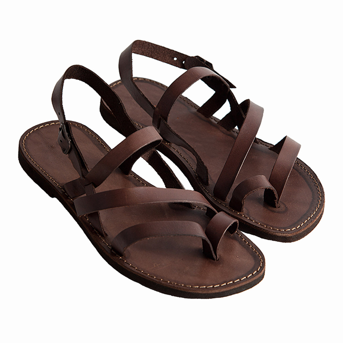 Brown Leather Strap Sandal