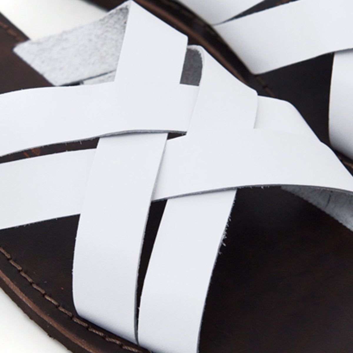 White Leather Chappal