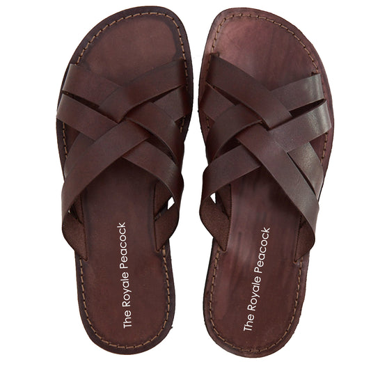 Brown Leather Strap Chappal