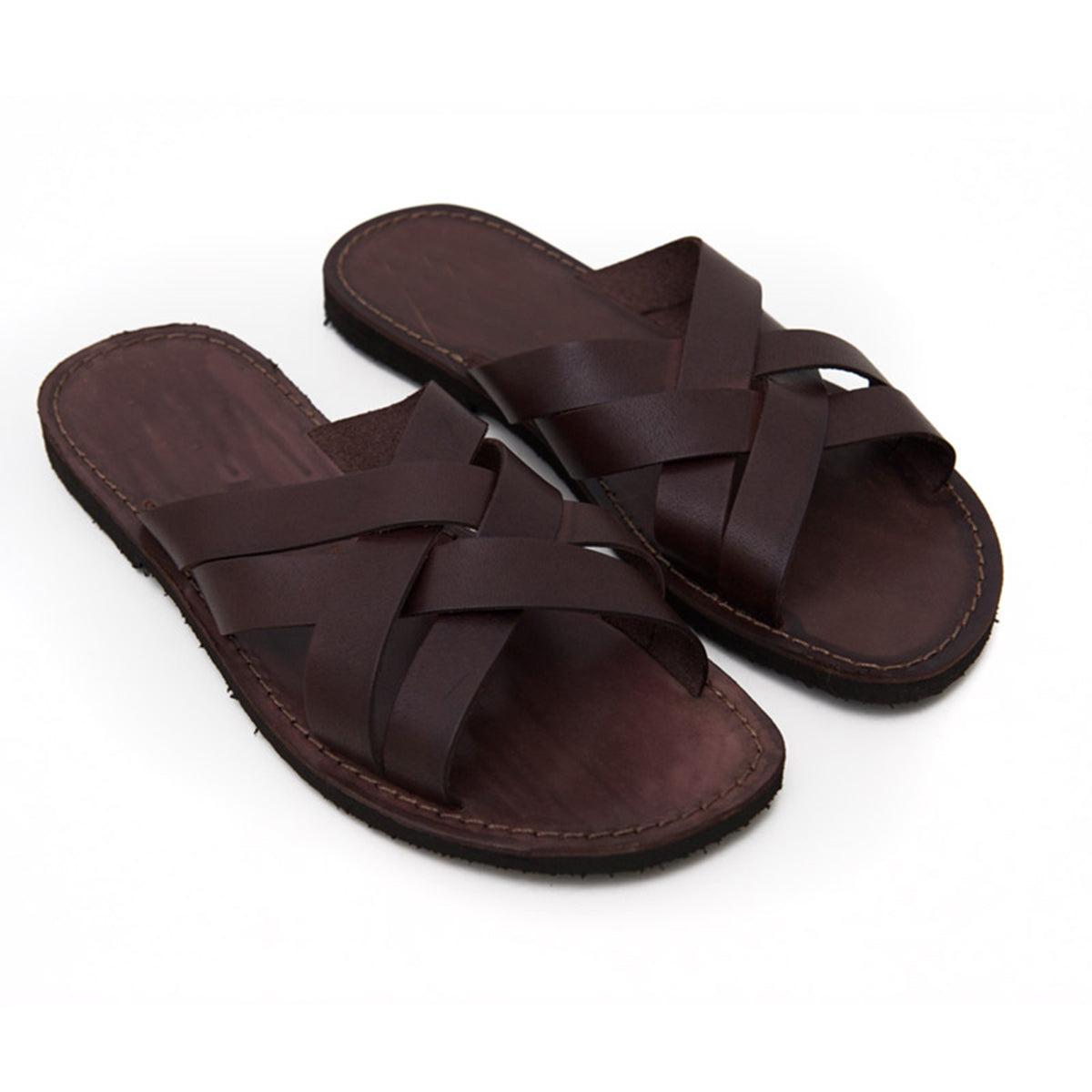 Brown Leather Strap Chappal