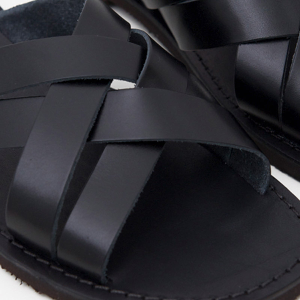 Black Leather Chappal