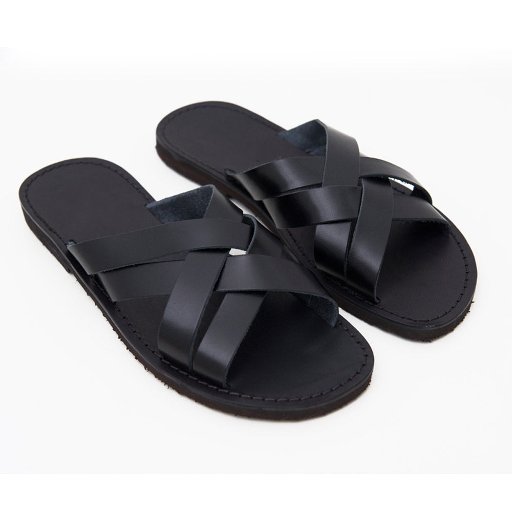 Black Leather Chappal