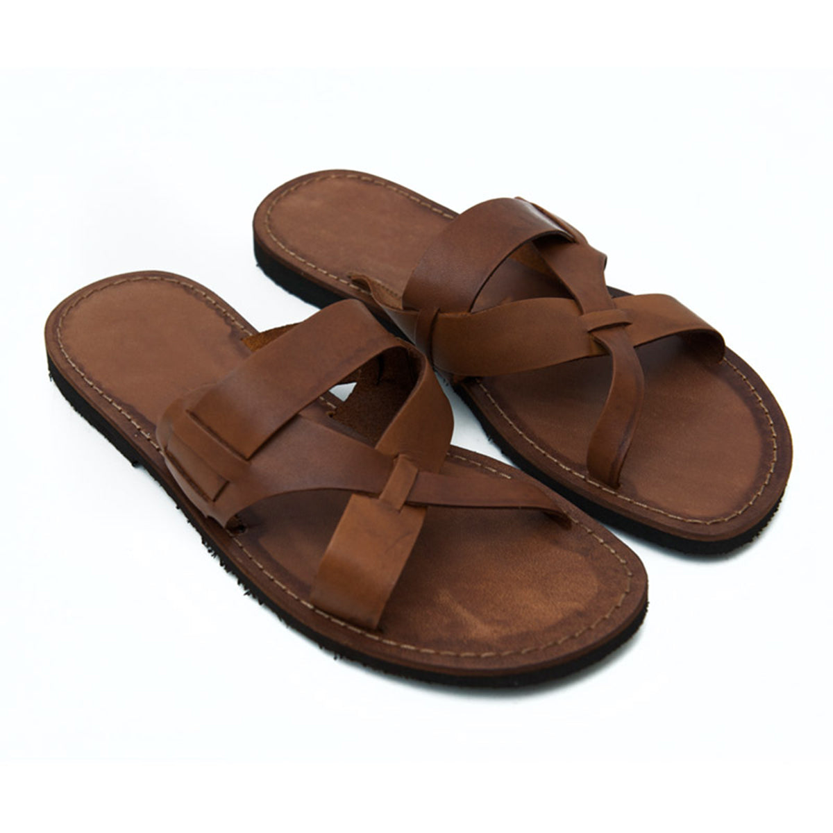 Tan Leather Strap Chappal