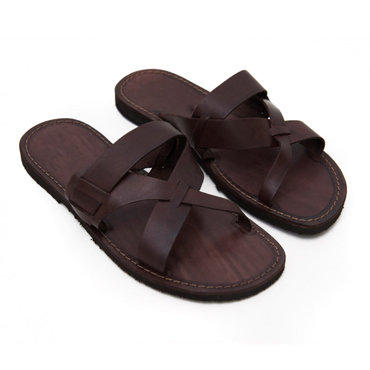 Brown Leather Strap Chappal