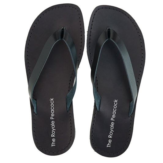 Black Leather Chappal